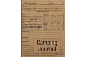 Camping Journal: Family RV Travel Logbook / Memory Book For Adventure Notes / Campground Notebook / Caravan Road Trip Diary / Summer Campsites Log Book / Camp Planner Gift Idea for Camper