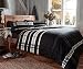 Produktbild 100% BRUSHED COTTON FLANNELETTE KING BED DUVET COVER BEDDING SET - OMEGA BLACK by EDS