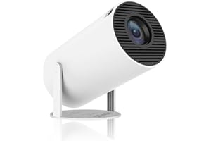 HIPPUS Mini Beamer 1080P Full HD 180°Dreh Portable Projector klein Videoprojektor Handy mit 2.4/5G WiFi6 & Bluetooth 5.0 automatischer Keystone-Korrektur Heimkino (Kein Android)