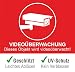 Produktbild 10 Stück + 1 Gratis Premium Aufkleber Videoüberwachung Warnhinweis Überwachungskamera Schild videoüberwacht Warnschild Kameraüberwachung selbstklebend und Wetterfest für innen & Außen mit UV Schutz