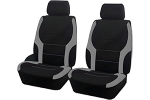 JNNJ 4 Pièces Universel Set Complet Housses De Siège Voiture, Housses Siège Avant Et Arrière Voiture Universelles, Auto Couvre Sieges Accessoires Interieur, pour Presque Toutes Les Voitures(Gris)
