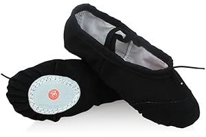 DoGeek Chaussure de Ballet Ballerine Fille Chaussure de Danse Chaussures Pilates Chaussures Yoga Gymnastique Split Plate Ballet Doux Toile Chaussons pour Enfants,Adultes,Filles