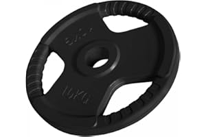 GORILLA SPORTS® Poids Musculation Olympique - Disque Simple 1,25-25kg ou Set de 30kg, Tri-Grip, Ø 50/51mm, Fonte, Caoutchouc - Disque Musculation, Disque Olympique, Matériel de Musculation, Fitness