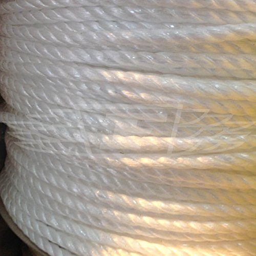 6mm, White Poly Rope COILS, POLYROPE Polypropylene, Great for Secure Your Boats, TARPAULINS, Trailers & Shelters ETC (220)