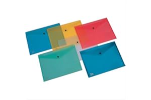 King Mec 111311, Busta con Bottone A4, Rosso