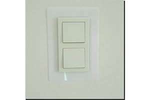 EDS-WERBEMEDIEN Tapetenschutz Dekorrahmen Wandschutz Tapetenschoner Lichtschalter Acryl Schalter (2-fach Rahmen, weiß)