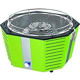 Der Grill ist nach 3-4 Minuten einsatzbereit Mit dem stufenlosem Regler mit integriertem Schalter können Sie die Wärme regeln.