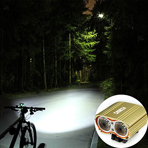 Yukong Fahrrad-Scheinwerfer Fahrrad Scheinwerfer, 2400 Lumen 2x XM-L U2 LED 4 Modi Vorderseite wasserdichte Fahrrad-Lampen-Fahrrad-Licht-Kopf-LED-Beleuchtung Scheinwerfer - 6