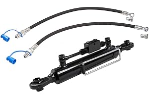 Ny hydraulisk övre styre kat. 1–1 med spärrblock och slang, kompatibel för flera traktorer (längd valbar) (min/max: 560–840 mm (öga till öga))