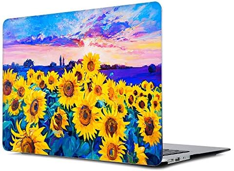 Gusumi Old MacBook Pro 13" Case Retina 2012-2015 Release, Plastic Pattern Matte Protective Hard Case Cover A1502/A1425, Sunflowers