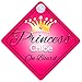 Price comparison product image Princess Chloe On Board Personalised Girl Car Sign Baby / Child Gift 001
