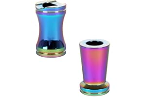 SUNMONDO 2 pezzi di ciambelle in metallo di alta qualità, colore arcobaleno/bicolore (Icy). Aspetto elegante di alta qualità.