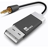 Amazon Brand - Eono BTR 01 Bluetooth Adapter mit LDAC und DAC- Bluetooth 5.0 USB Empfänger mit 3.5mm AUX für Auto/Stereo, kei