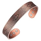 Magenergy Copper Bracelet For Men Ultra Strength Magnetic Bracelet Pure Copper Bangle With Jewelry Gift Box (copper)
