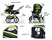 Brand New Combi Pram 2 in 1, Pram + Pushchair, Mattress, FREE ACCESSORIES in Colour Black-Small Dots