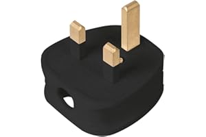 Powermaster 488289 13A Fused Plug Black