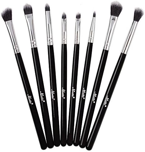 Matto Professional Makeup Eye Brush Set Eyeshadow Brushes 8-Piece(Black) by Matto