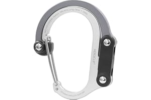 Gear AID HEROCLIP (Grand) Mousqueton et Crochet pour Suspendre des Objets Lourdes, Sacs à Dos de Camping, Valises, Kayaks, Bicycles, Organisation de Garage et Plus, Diverses Couleurs (Gris, L)