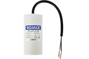 BOJACK CBB60 30uf 450V 50/60HZ Condensador de arranque Motor, condensador de funcionamiento del motor, SH Condensadores, Condensador de supresión, con alambre