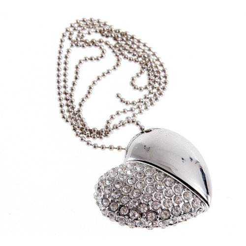 USB Speicher Stick Herz incl Silberkette