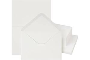 Mocraft C6 Envelopes - 114 x 162mm Milky White Cards Craft Blank Cards and Envelopes for Weddings, Business Events, Thanksgiving