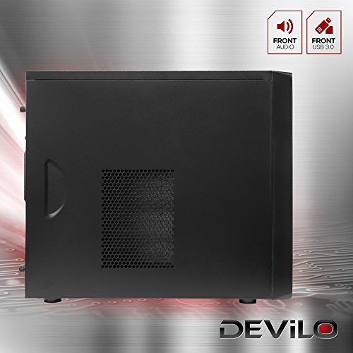 DEViLO PC-Set 1120 mit 55cm TFT(21,5″) – AMD A4-6300 (2x 3.7GHz) | 8GB | 1TB | AMD Radeon HD8370 (FullHD 1080p) | MSI | DVD | Cardreader | Sound | LAN | 420W | Maus+Tastatur | Win7 - 7