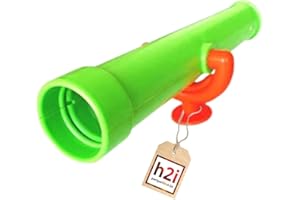 h2i Tour de jeu télescopique et maison de jeu | Télescope pour enfant en plastique résistant aux intempéries | sans grossissement optique | Télescope pour enfants | Accessoires de tour de jeu | Vert