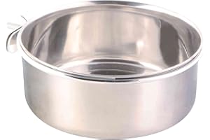 TRIXIE Comedero Acero Inox con Enganche para Pájaros