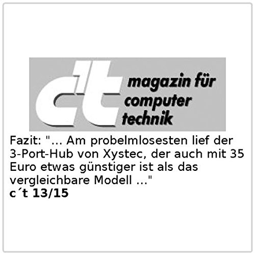 Xystec Tisch-Kabeldose 80 mm, USB-3.0-Hub, Card-Reader, Audioanschluss - 3