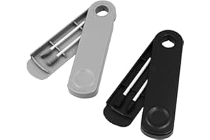 VOANZO Wiederverwendbare Wattestäbchen, waschbar, tragbar, Silikon-Tupfer, Doppelspitze, Silikon-Wattestäbchen für Make-up, Ohrenreinigung, Schönheit (schwarz + grau), 2 Stück