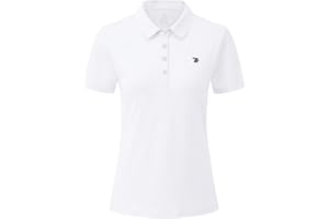 JINSHI Women's Polo Shirts Moisture Wicking Casual Sports Gym Work Golf Tops