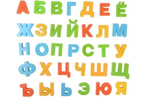 BOHS Magnetyczne litery z alfabetem rosyjskim do lodówki - zabawka edukacyjna dla dzieci - dekoracja lodówki i stołu - zestaw 33 sztuk
