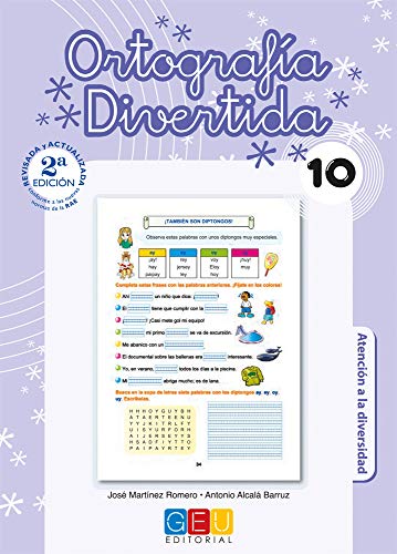 Ortografía divertida 10 / Editorial GEU / 4º Primaria / Mejora la ortografía / Recomendado como apoyo / Con actividades