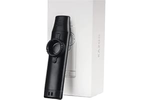 ANCLLO Kazoo aus Metall, verstellbarer Ton, Kazoo aus Aluminiumlegierung mit fünf Flötenmembranen für Musikliebhaber für Kinder/Erwachsene (Schwarz)
