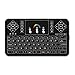 Produktbild Wisenovo Wireless Tastatur mit Touchpad,Q9 Kabellose Tastatur 2.4GHz Bunte Hintergrundbeleuchtung,USB Tastatur,Mini Tastatur für Laptop,PC,Computer geeignet für Büro,Haus und Spiel-Schwarz