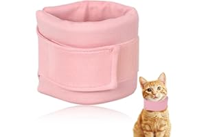 IKOPFLN Collare Elisabettiano Anti-Leccamento Per Gatti, Collare Morbido Regolabile, Articoli Per Animali Domestici (Rosa)