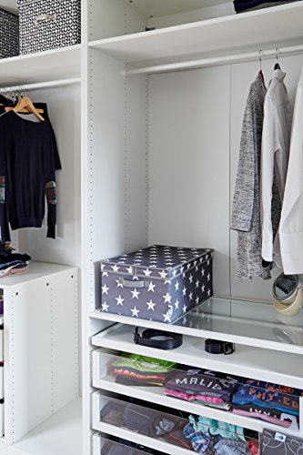 STORE.IT 670988 XL Aufbewahrungsbox mit Klappdeckel, Storage Box, Kleiderschrank, aus reißfestem Polyester, grau - 3
