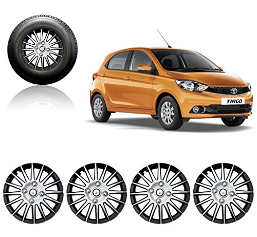 Auto Pearl - Premium Quality Car Full Wheel Cover Caps Silver and Black 14 Inches For - Tata Tiago RS.1399 (48.00% Off) - Amazon