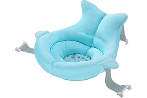 Moslate Baby-Badesitz, verstellbare Kleinkind-Badematte, rutschfeste Baby-Badeauflage mit Riemen, sonnengetrocknetes Neugeborenen-Badewannenkissen, Bequeme Baby-Badekissen-Matte für die Badewanne