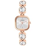French Connection Square Dial Stone on Strap Analog Watch for Women -FCN0106SRGM: 