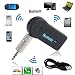 Produktbild elepawl Bluetooth-Sender/Empfänger, tragbare Wireless Audio-Adapter mit 3,5 mm Stereo-Ausgang A2DP Musik-Streaming Auto-Kit für Auto AUX IN Home Lautsprecher MP3-Player mit integriertem Mikrofon (schwarz)