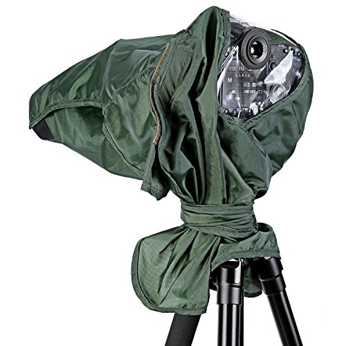 Neewer   Couverture Anti-pluie Imperm  able Protecteur pour Canon Nikon Sony Pentax Olympus Fuji et d Autres Objectifs Jusqu    257 Mm Longueur Et 95mm Diam  tre d Objectif DSLR Appareil Photo  vert 