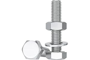 Drenky Bulloni e Dadi, M10 X 40 mm 10 Pezzi Bulloni Esagonali, Dadi e Rondelle Set M10 Bullone Acciaio Inox A2 V2A Assortimento Di Viti Con Dado e Rondella, DIN933 / DIN934 / DIN125