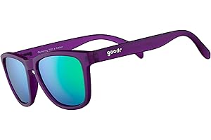 goodr Gardening with a Kraken Polarised Sunglasses for Men & Women, Medium Sized (OG), Dark Purple Translucent Lens with Light Green Mirrored Reflective Lens, UV400 Protection, No Slip, No Bounce