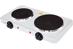 GEF-ROY Cuisinière électrique pour ADLER Europe AD-6504, 2500W, plaque de cuisson 2 brûleurs, foyer 185 mm