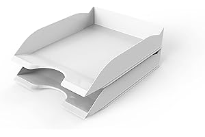 Durable Vaschette porta corrispondenza BASIC A4, bianco, impilabili, 6 pezzi, 1701674010