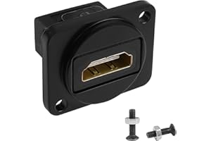 QIANRENON HDMI Montaje Adaptador Acoplador HDMI 1.4 Hembra a Hembra Conector Panel, XLR o D Panel Montaje, para Laptop PC Monitor Proyector HDTV
