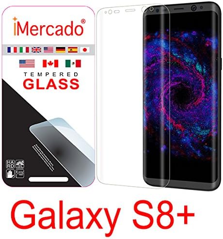 Screen Protector Samsung Galaxy S8 Plus iMercado (3D Curved, Tempered Glass, Crystal Clear)