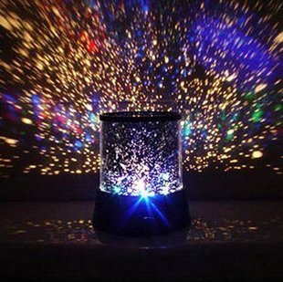 Uping LED Night Light Projector Lamp With Colorful Sky Star Scene, Bed Side Lamp With USB Cable