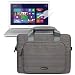 Produktbild Laptophülle | Evecase 13 Zoll Universal Neoprene Gepolsterte Notebook Briefcase Laptop Schutzhülle mit Anzug-Gewebe / Ablösbaren Träger / Handgriff / Frontfach / Zubehörfächer für Lenovo Asus Acer HP - Grau XL